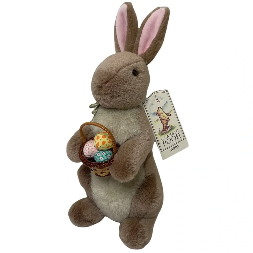 Rare Vintage Easter Bunny Retired Rabbit Plush Toys Stuffed Animal Gund Pooh